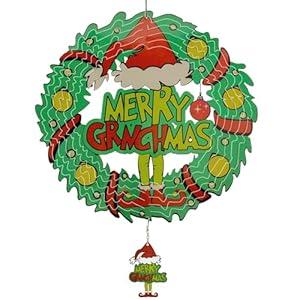 N&T NIETING 12inch Wind Spinner 3D Stainless Steel Christmas Decoration Garden Decoration Indoor Outdoor Hanging Ornament Worth Gift Christmas Tree Metal Wind Spinners