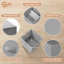 STORAGE MANIAC Storage Cubes, 13 Inch Collapsible Storage Bins with Handles, 10 Pack Fabric Foldable Bins for Organization, Durable Storage Bins for Closet, Shelves, Offices, Toys, 10-Pack Grey