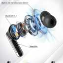 AI Language Translation Earbuds, in-Ear Bluetooth 5.4 with Noise-Canceling, Real-Time 2-Way Translation in 144 Languages, Ideal for Travel, Business and Learning (Black)