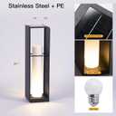 MVBT 29" Tall Solar Floor Lamp, Outdoor Solar Lantern, 3000K Patio Lights
