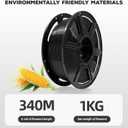 FLASHFORGE PLA Filament 1.75mm, 3D Printer Filament 1kg (2.2lbs) Spool, Dimensional Accuracy +/- 0.02mm, 3D Printing Filament Easy to Use and Fits for Most FDM 3D Printers (Black)