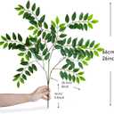 20Pcs Artificial Greenery Stems Leaves, 26'' Fake Ficus Garland Spray Plants Faux Greenery Leaf for Centerpieces Wedding Arch Flower Bouquet Table Home Decoration (20Pcs, 26inches)