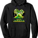 Bobsled Jamaica Team Jamaican Flag Winter Bobsled Lover Pullover Hoodie, Black, M