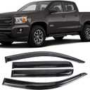 Window Visors Rain Guards Deflector 4 Piece Set for 2015-2022 Chevrolet Chevy Colorado & GMC Canyon Crew Cab 94995