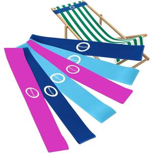 6 Pack Beach Towel Bands,Beach Chair, Pool Chairs & Cruise Ship Essentials,Windproof Towel Holder Cruise Bands for Towels( dark blue,light blue,pink