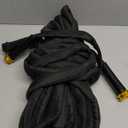 Garden Hose 50ft, Non-Expanding, Lightweight, Leak-Proof Metal interface, No-Knots, Portable, Wear-Resistant, Sturdy, Flexible, 3/4GHT, Water Hose for Yard, Garden (Black)