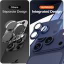 for iPhone 17 Pro Camera Lens Protector, Aluminum Alloy Sapphire Glass Camera Cover Screen, Anti-drop, Anti-Scratch, Case Friendly-Deep Blue