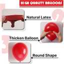 PartyWoo Red Balloons 140 pcs Different Sizes of 18 12 10 5 Inch Red Balloon Arch Kit Garland for Birthday Graduation Bachelorette Citizenship Anniversary Cherry Casino Theme Party Decorations Red-Y57