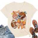 Football Shirts for Women – Game Day Shirt Sunday Funday Football Season Tee Tops M