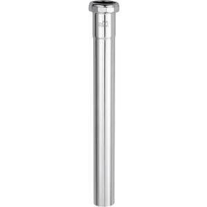 ZM 1-1/4 Inch Heavy Duty Extension Tube with Slip Joint Connection, 12 Inch Length, 22 Gauge, Brass Plumbing Fitting, Chrome