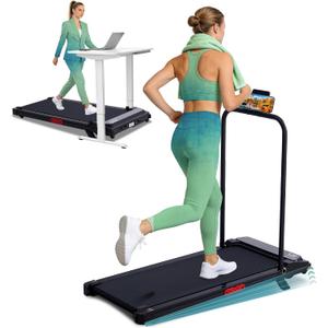 Portable Walking Pad Treadmill with Incline, 0.6-7.6MPH Mini Walking Treadmills for Home Small,3.0HP Electric Under Desk Treadmill for Exercising, Small Treadmills with Handle Bar, 350 LB Capacity
