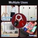 4 Pieces 3 Digit Combination Cable Lock Wire Stroller Waterproof Padlock Lightweight Flexible Locker Gate Lock for School Luggage Helmet Gym Fence Door Sports Bike(Black, Red)