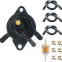 Fuel Pump with Filter and Oil Hose Fit for Kohler 17HP-25HP Cub Cadet Briggs and Stratton mikuni John Deere Kawasaki Yamaha Golf Cart Lawn Mower Small engine 808492 808656