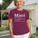 Mimi Shirt for Women Funny Grandma Definition Tee Top Cool T-Shirt for Grandma (M)