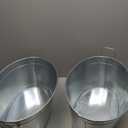 Large 6-Gallon Galvanized Tin Beverage Tub, 20x14x10 inches (Pack of 2)