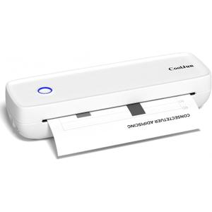Portable Thermal Printer, Supports A4 Paper & 8.5'' x 11'' US Letter Wireless Inkless Bluetooth Printer for Travel, Home, Office - Compatible with iOS, Android, Laptop(White)
