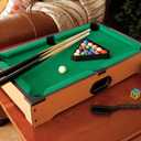 Mainstreet Classics 20 Inch Mini Tabletop Billiard Pool Set
20 Inch Mini Tabletop Pool Table With Felt Surface, Six Pockets, Ball Return, 2 Cues, Balls, Triangle, Chalk And Brush