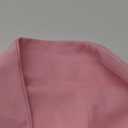 Women's Deep V Neck Ruffle Blazer Two Piece Outfits Sets Long Sleeve Long Pants Bodycon Business Suit Set (Small, Pink)