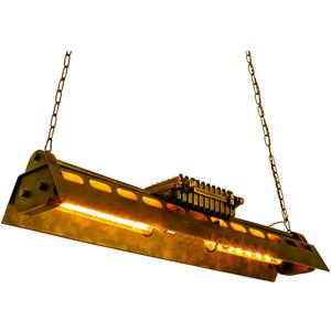Rustic Industrial Chandelier Lighting, Adjustable Kitchen Pendant Lighting Over Island Farmhouse Light Fixtures 4-Light Antique Metal Pendant for Living Room & Bar (95cm), Bronze 