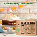 2 x 70th Birthday Gifts for Women Men,70 Year Old Birthday Gifts Woman Man,70 Years Gifts for Dad Mom Grandparents Wedding Anniversary,Back In 1956 70s Birthday Decorations Engraved Bamboo Cutting Board