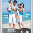 Icona Bay - 8x10 Silver Picture Frame - Beautifully Detailed Molding - Contemporary Picture Frame - Wall Mount or Table Top - Inspirations Collection