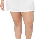 Amazon Essentials Women's 5" Inseam Drawstring Linen Blend Shorts (Available in Plus Size) (4X, White)