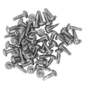 200 Pcs Self Drilling Screw M4.2x13mm 410 Stainless Steel Self Tapping Cross Round Head Drill Screws