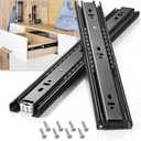 Drawer Slides 1 Pair Full Extension Size: 18 Inch Side Mount Pull Out Kitchen Cabinet Rails Bracket Replacement Ball Bearing (Basic-1 Pair, 18 Inch)