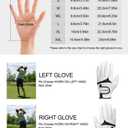 INPAKO Golf Glove for Men Women, Premium Cabretta Leathe,Soft Breathable Mesh Back, Enhanced Non-Slip Palm Grip Support Right Hand