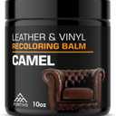 FORTIVO Leather Recoloring Balm, Color Restorer for Couches and Car Seats, Leather Scratch Remover and Dye, 10 oz (Camel)