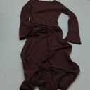 PRETTYGARDEN Women's Fall Fashion Long Sleeve Maxi Dress Ribbed Knit Boat Neck Bodycon Casual Dresses Going Out Outfits
 XS