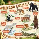 Zippytots 9 PCS Zoo Animal Toys for Kids 3-5 Realistic Plastic Wild Animal Figurine Toys Educational Learning Toy for Kids Boys Girls Toddlers