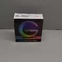 BKDRL Bluetooth Speaker Lamp with Wireless Charger, RGB Night Light, Alarm Clock, App Control - White