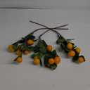 Artificial Orange Branches, 3Pcs Tangerine Branches, 25 Inch Realistic Faux Oranges Fruit with Green Leaves, Decorative Orange Branches for Vase Home Party Decoration