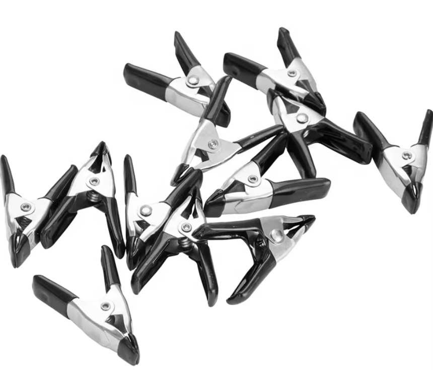 10 Pcs Small Clamps,Garden 2 Inch Mini Spring Clips Clamps Heavy Duty for Crafts/Backdrop/Greenhouse,Metal Chip Clips Open Mouth is 3/4 Inch for Woodworking Photography