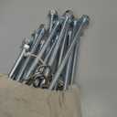 Ground Anchors Screw in - 12" Set of 16 with Drill Bit - Earth Anchors - Ground Stakes Heavy Duty - Mobile Home Anchors - Shed Anchor Kit - Swing Set Anchors - Tree Stakes - Awning Canopy Anchor