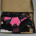 PHOEPET No Pull Dog Harness Medium Reflective Front Clip Vest with Handle,Adjustable 2 Metal Rings 3 Buckles,[Easy to Put on & Take Off](M, Pink)