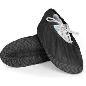 200 Count Shoe Covers Disposable Non-Slip, Premium Cloth Boot Covers, Slip-resistant, Durable, Breathable, Non-toxic, Recyclable (200ct Up to Men8.5 & Women 10)