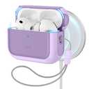 ESR for AirPods Pro 3 Case, Compatible with AirPods Pro 3rd Generation Case (2025), Compatible with MagSafe, Full Drop Protection Cover with Lanyard, Purple