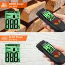 Wood Moisture Meter with Battery and LCD Display, Suitable for Quick Determination of Moisture Content in Many Types of Logs, Paper, Plywood, Plaster Walls, Floor Coverings, and More