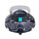 Cordless Robotic Pool Cleaner, Lasts 80 Min, Automatic Vacuum for Above-Ground Pools up to 650 Sq.ft,Portable, Self-Parking(Black Blue)