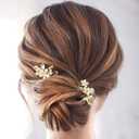 JAKAWIN Pearl Hair Accessories Bridal Hair Clip for Wedding Decorative Hair Pins Women HP065 (Gold)