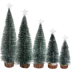 Glowing Colored Light Christmas Tree, mini Cedar-Needle-clad Tree, Desktop Decorative Tree, top-Star Artificial Small Tree, Christmas Decorations.