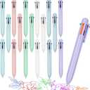 18 Pack Ballpoint Pens, 0.5mm 6-in-1 Colored Ballpoint Pen, Retractable Fine Point Pens, Colorful Ballpoint Pen Gel Ink Pens, Ballpoint Pens Smooth Writing Pens, for School Office Supplies