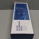 VOLPONE Glass Bathroom Shelf 15.7in Bathroom Shelf Wall Mounted Floating Glass Shelves with Towel Holder Glass Shelf for Bathroom 2 Tier (Sliver)