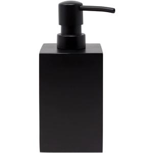 Matte Black Soap Dispenser for Bathroom, 15oz Square Rustproof Liquid Hand Dish Soap Dispenser Pump for Kitchen, Countertop, and Bathroom