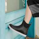 Kids Deck Boots,Waterproof Ankle Rain Boots for Boys and Girls Non-Slip High-Performance Rubber Boots Water Shoes Child Chelsea Booties for Fishing, Boating, Camping, Farming,Garden, School Play (5 Big Kid, Black)