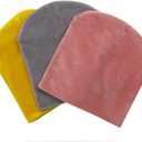 Chemo Beanie Hat for Kids Super Soft Velour Cap Hat Turban Headwrap Scarf Lined Toddler (3-8 Years, Black)