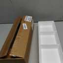 US Acrylic Avant White Plastic Divided Serving Trays (Set of 4) 15 x 5 | Narrow Reusable 3-Section Party Platters | Serve Appetizers, Fruit, Veggies, & Desserts | BPA-Free & Made in USA