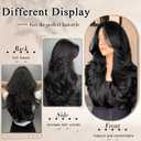 FREEMEIGE Clip in Hair Extensions for Women 20 Inch Black Long Layered Hair Extensions Clip ins Synthetic Heat Resistant Daily Use